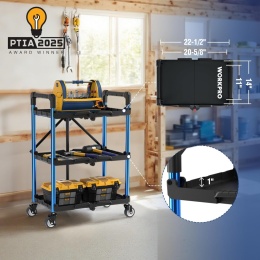 WORKPRO Wózek Serwisowy, Składany Wózek 3 Poziomy