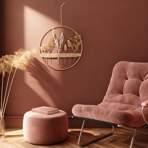 WPAJIRZO WIENIEC Z SUSZONYCH KWIATÓW 30cm dekoracja boho na drzwi i ścianę