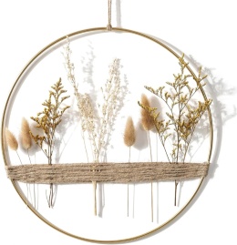 WPAJIRZO WIENIEC Z SUSZONYCH KWIATÓW 30cm dekoracja boho na drzwi i ścianę