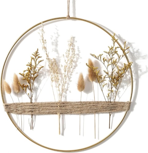 WPAJIRZO WIENIEC Z SUSZONYCH KWIATÓW 30cm dekoracja boho na drzwi i ścianę