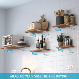 Wsporniki do półek pływających, 15 cm, wytrzymałe, metalowe 4 sztuki