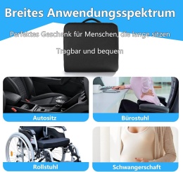 YOUFI PODUSZKA DO SIEDZENIA Z PIANKĄ PAMIĘCI I ŻELEM CHŁODZĄCYM 48X45CM