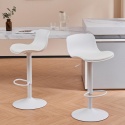 YOUNIKE Stołki barowe Biały Zestaw 2 sztuki
