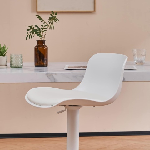 YOUNIKE Stołki barowe Biały Zestaw 2 sztuki