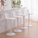 YOUNIKE Stołki barowe Biały Zestaw 2 sztuki