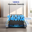 YPOO bieżnia składana 2,5HP z nachyleniem 140kg pilot app do 8 km/h