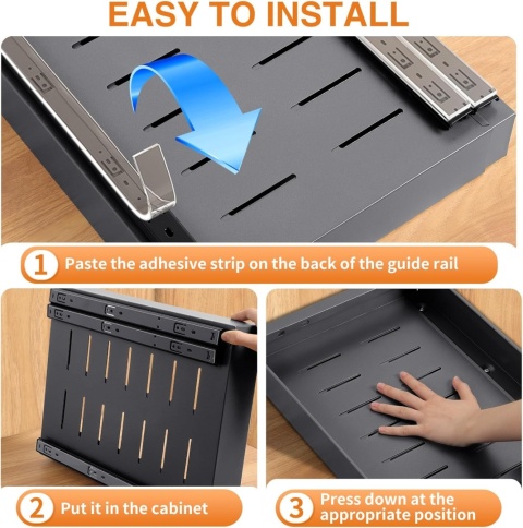 Zestaw 2 szuflad teleskopowych, wysuwana ,rozszerzana 32- 53 cm