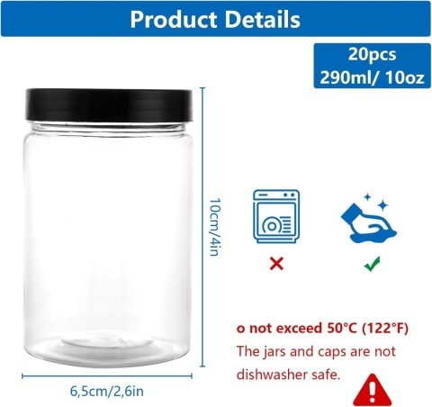 Zestaw Pojemników do Przechowywania Żywności, 20 sztuk, Hermetyczne