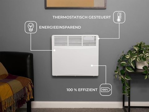 Adam Amba 1000 W Grzejnik elektryczny biały