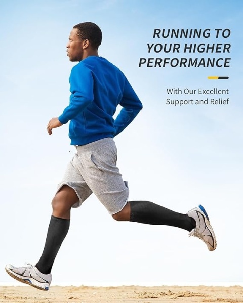 CAMBIVO Skarpety uciskowe dla mężczyzn i kobiet, 2 pary