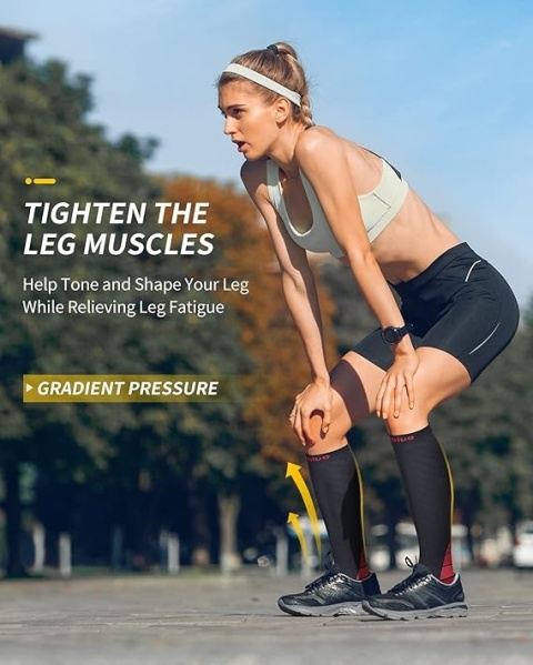 CAMBIVO Skarpety uciskowe dla mężczyzn i kobiet, 2 pary