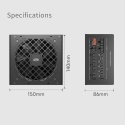 CPS zasilacz pełnomodułowy, 650 W ATX 3.1, certyfikat 80 Plus Gold