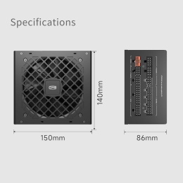 CPS zasilacz pełnomodułowy, 650 W ATX 3.1, certyfikat 80 Plus Gold