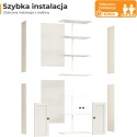Coleshome 6-poziomowa biblioteczka z drzwiami i szafką