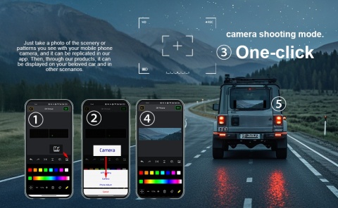 ELASTYCZNY PANEL LEDOWY WYŚWIETLACZ 12x60cm APLIKACJA, PILOT- 2 SZTUKI