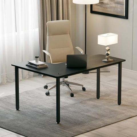 EUREKA ERGONOMIC Biurko narożne, 155 x 110 cm, stół gamingowy