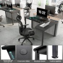 EUREKA ERGONOMIC Biurko narożne, 155 x 110 cm, stół gamingowy