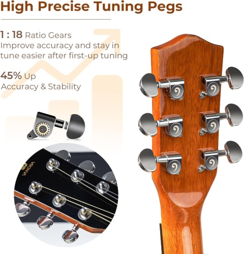 GITARA KLASYCZNA AKUSTYCZNA 4/4 DLA POCZĄTKUJĄCYCH AKCESORIA GRATISY KOSTKI