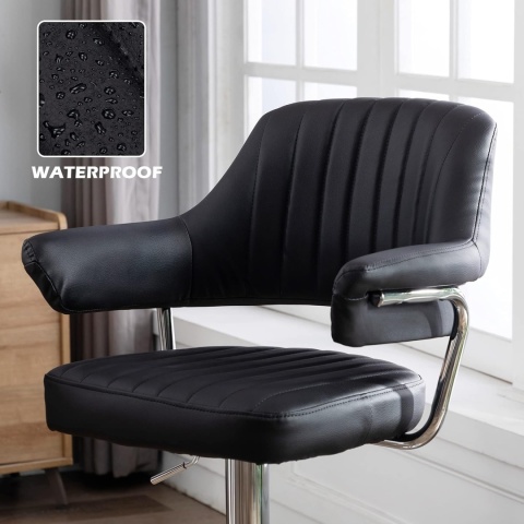 Hnnhome, Nowoczesny, tapicerowany stołek barowy