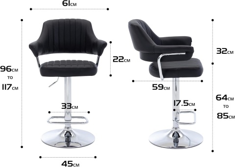 Hnnhome, Nowoczesny, tapicerowany stołek barowy