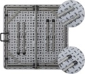 HollyHOME Składany stół kempingowy piknikowy kwadratowy 87 cm M1203