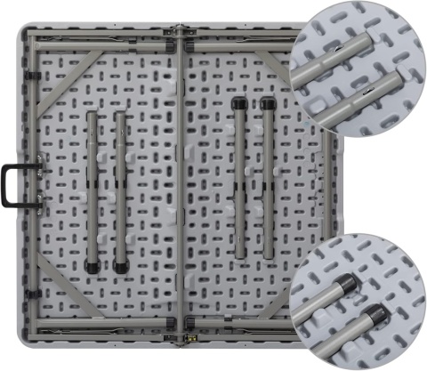 HollyHOME Składany stół kempingowy piknikowy kwadratowy 87 cm M1203