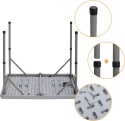 HollyHOME Składany stół kempingowy piknikowy kwadratowy 87 cm M1203