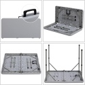 HollyHOME Składany stół kempingowy piknikowy kwadratowy 87 cm M1203
