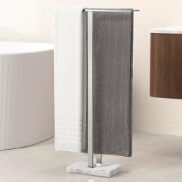 Stojące wieszaki na ręczniki KES do łazienki, z ciężką marmurową podstawą