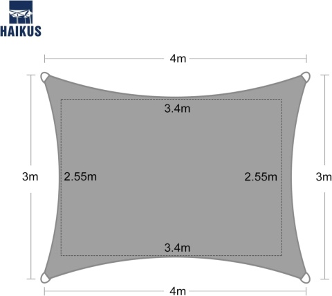 Markiza HAIKUS Ogrodowa przeciwsłoneczna 3 x 5 m