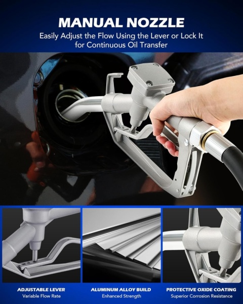 Orion Motor Tech Pompa diesla 12 V, pompa ssąca, pompa paliwowa, 45 l/min