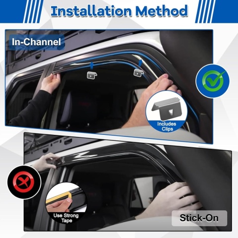 Owiewka szyby boczne [4-częściowa] kompatybilna z VW Passat B8 2015-2023