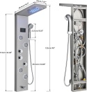 Panel prysznicowy LED prysznic wodospad hydromasaż wyświetlacz Srebrny