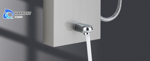 Panel prysznicowy LED prysznic wodospad hydromasaż wyświetlacz Srebrny