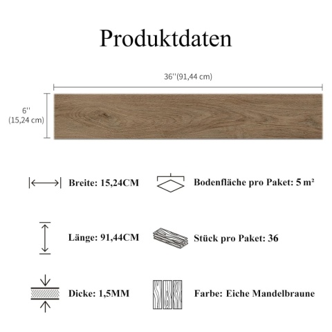Panele Winylowe Samoprzylepne 5m² Deski parkiet WODOODPORNE