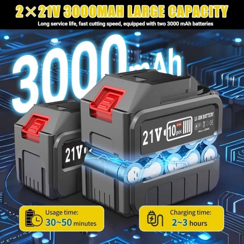 Podkaszarka akumulatorowa kosa do trawy 5W1 21V + 2 akumulatory zestaw XXL