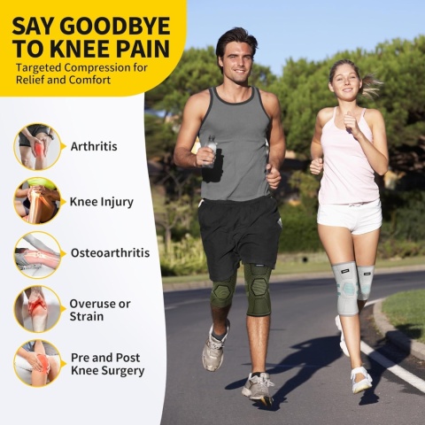 Profesjonalny nakolannik, orteza ze stabilizatorami bocznymi z PMMA i wkładką żelową