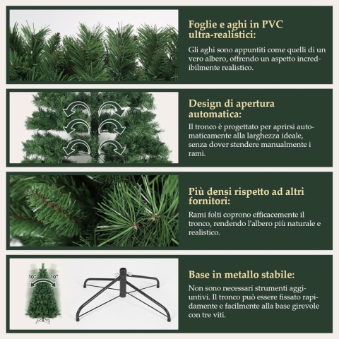 SALCAR sztuczna choinka, 210 cm,