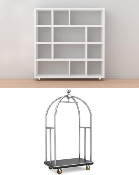 Qwork wytrzymałe 4 sztuki kółka do dużych obciążeń 280kg/koło 200mm śred.