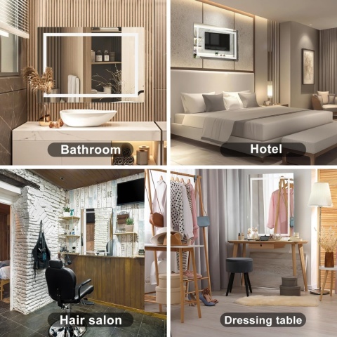 SaniteModar Lustro łazienkowe LED 50 x 70 cm, z oświetleniem przeciwmgielnym