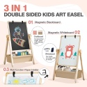 Tablica sztaluga kredowa magnetyczna 3 w 1 dla dzieci regulowana wysokość