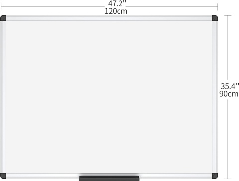VIZ-PRO WB1290L Tablica magnetyczna suchościeralna 120 x 90 cm
