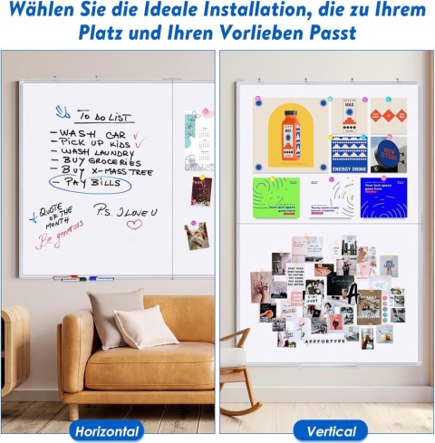 Tablica magnetyczna suchościeralna 120 x 90 cm