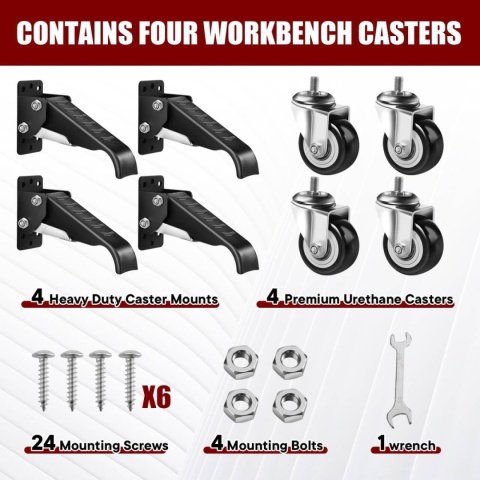 Wózki Kołowe do Ciężkich Zadań, Koła Hamulcowe Konstrukcja Stalowa 370kg