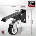 Wózki Kołowe do Ciężkich Zadań, Koła Hamulcowe Konstrukcja Stalowa 370kg