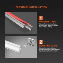 6sztuk listwy aluminiowe LED 1 metr U-profil aluminiowy zestaw