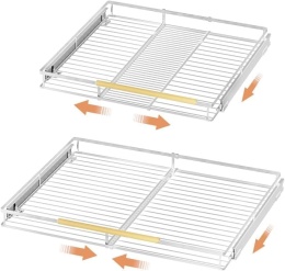 2 x Wysuwana Szuflada Kuchenna regulowany organizer do szafki kuchennej 57- 96 cm