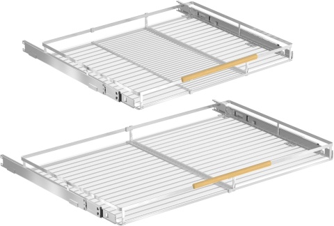 2 x Wysuwana Szuflada Kuchenna regulowany organizer do szafki kuchennej 57- 96 cm