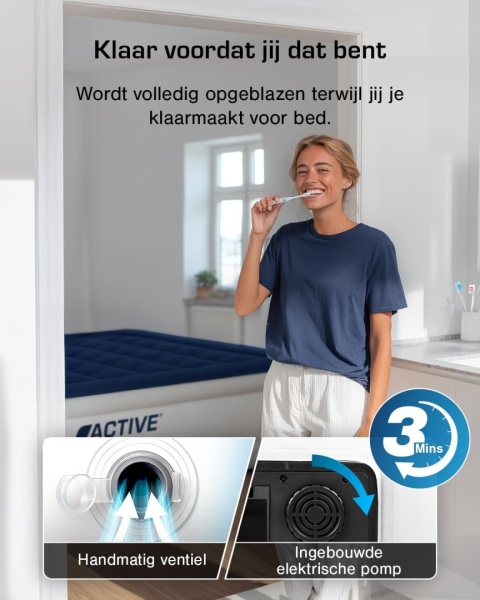 Active Era Dmuchany Materac 203cm x 152cm x 56cm Samopompujący