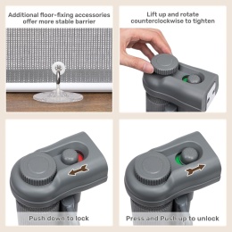 Bramka ochronna na schody, przegroda 300cm wysokość 86cm